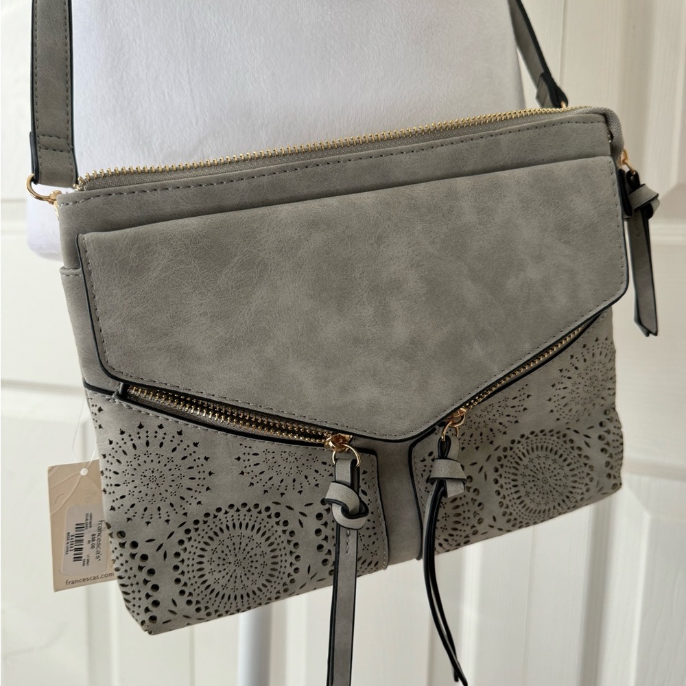 Grey multi pocket crossbody bag - NWT